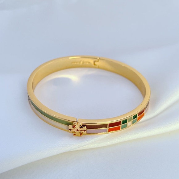 Tory Burch Elegant Gold Multicolor Bangle - Picture 2 of 5